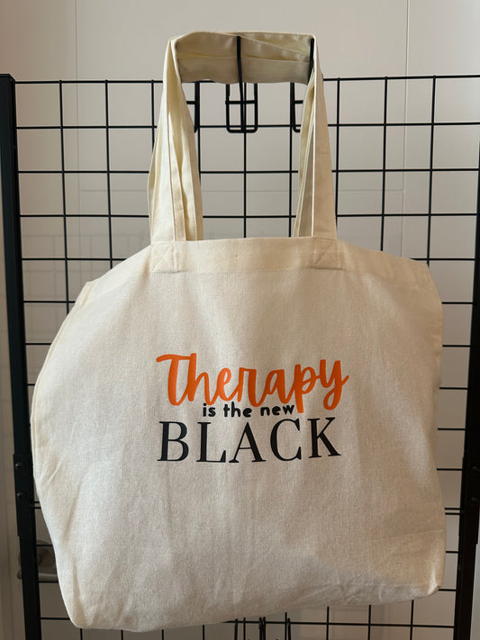 Therapy is the New Black tote